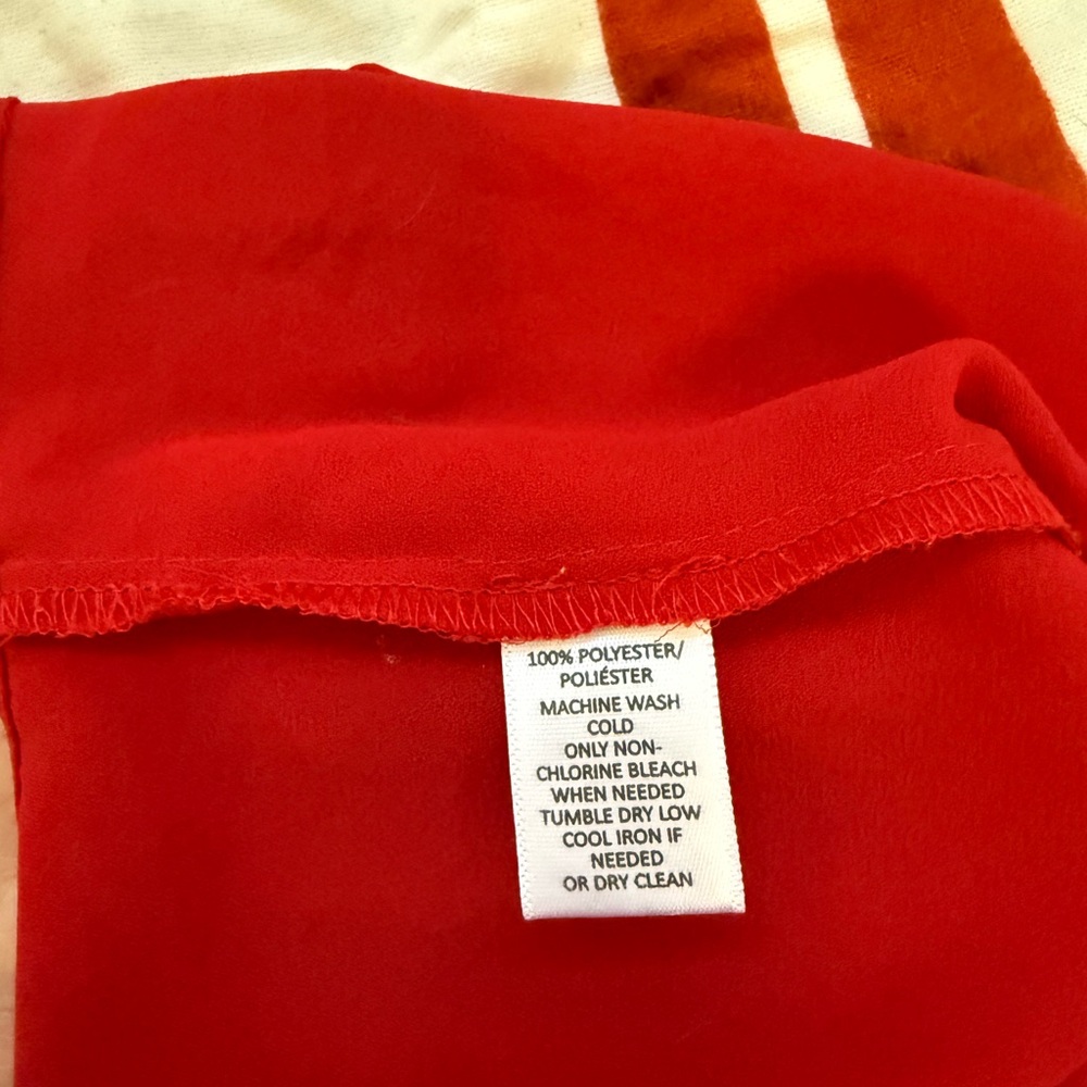 LOFT Red Ruffle Blouse - Picture 5 of 6